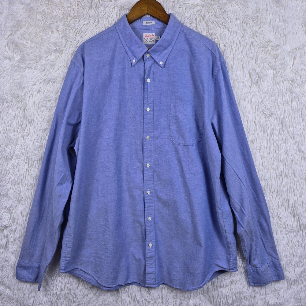 J.Crew Broken-In Oxford Blue Organic Cotton Shirt XXLT Classic Fit Preppy